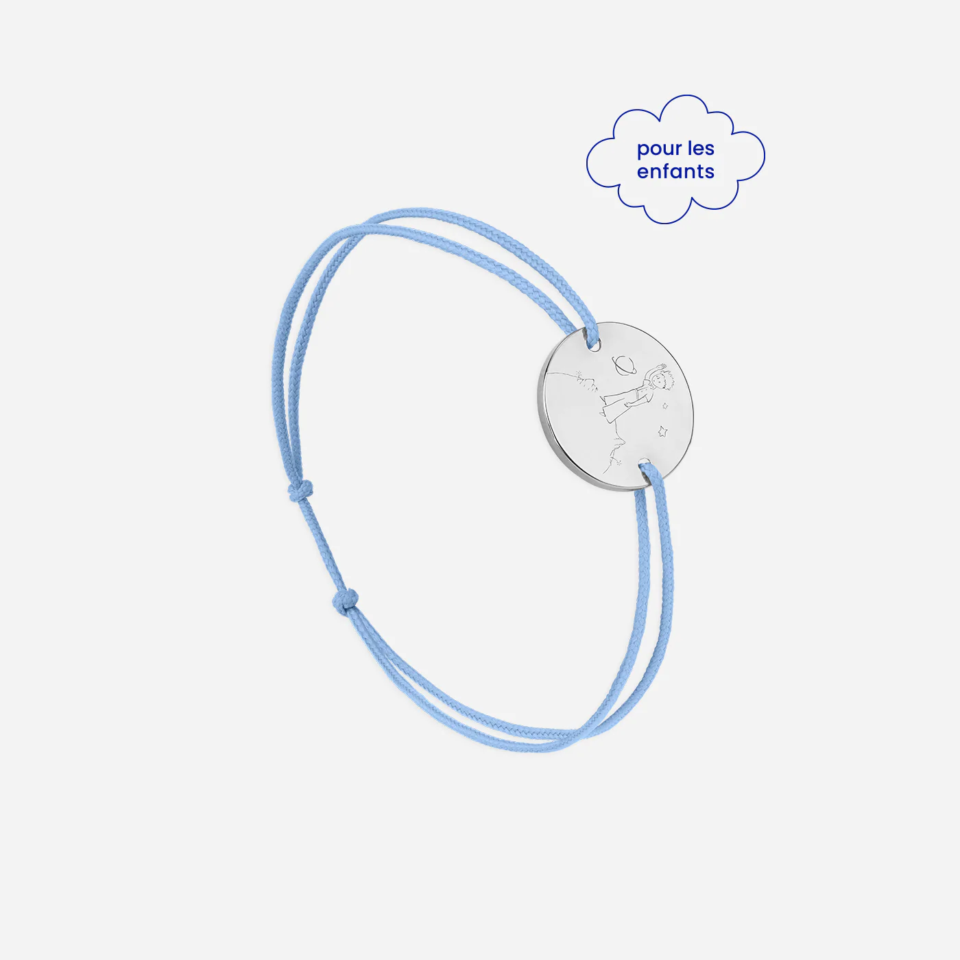 L'astéroïde enfant bleu ciel plaqué argent