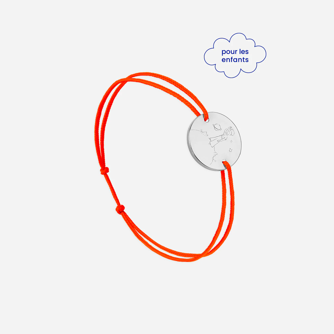 L'astéroïde enfant orange plaqué argent
