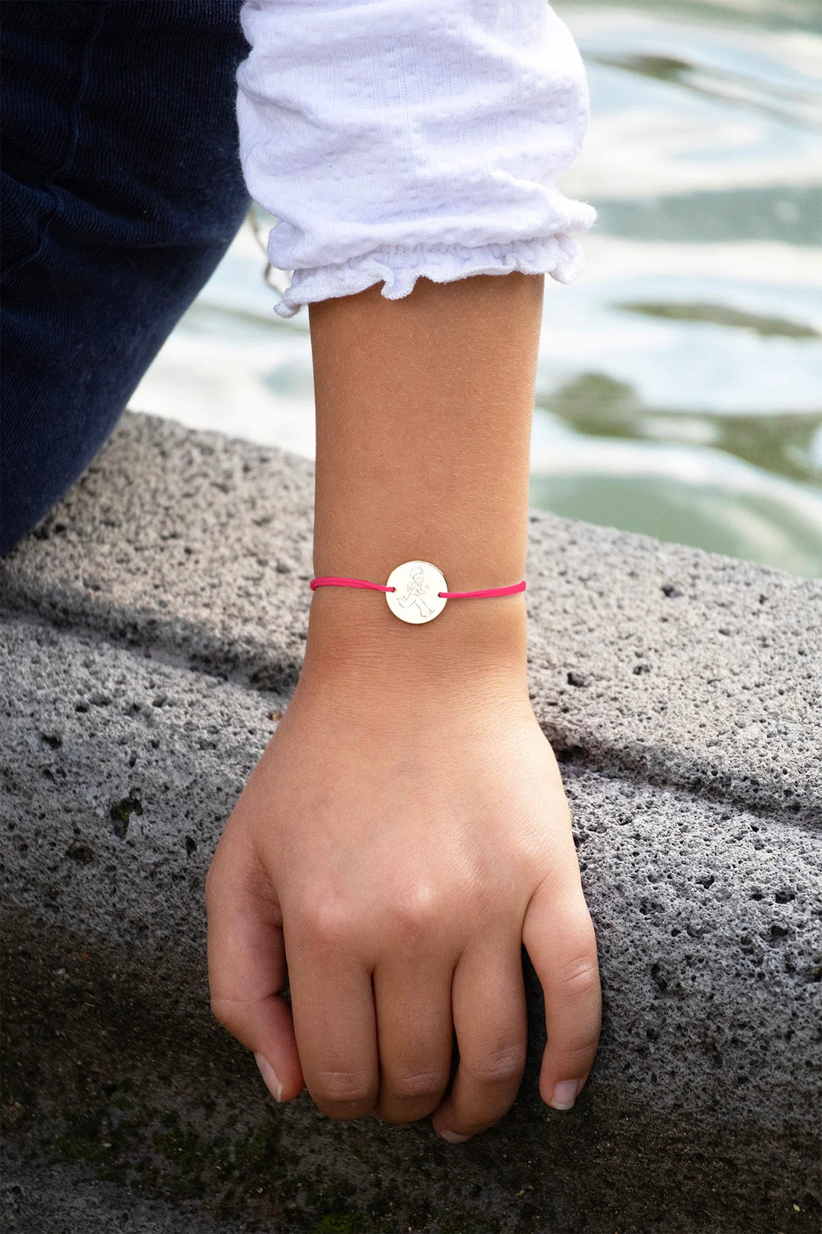Le Petit Prince enfant rose fuchsia plaqué or - Image 3