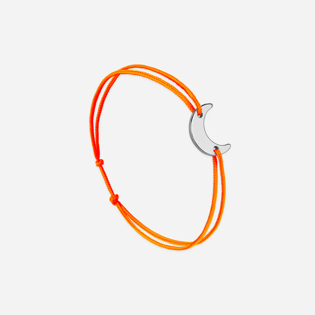 Lune orange plaqué argent