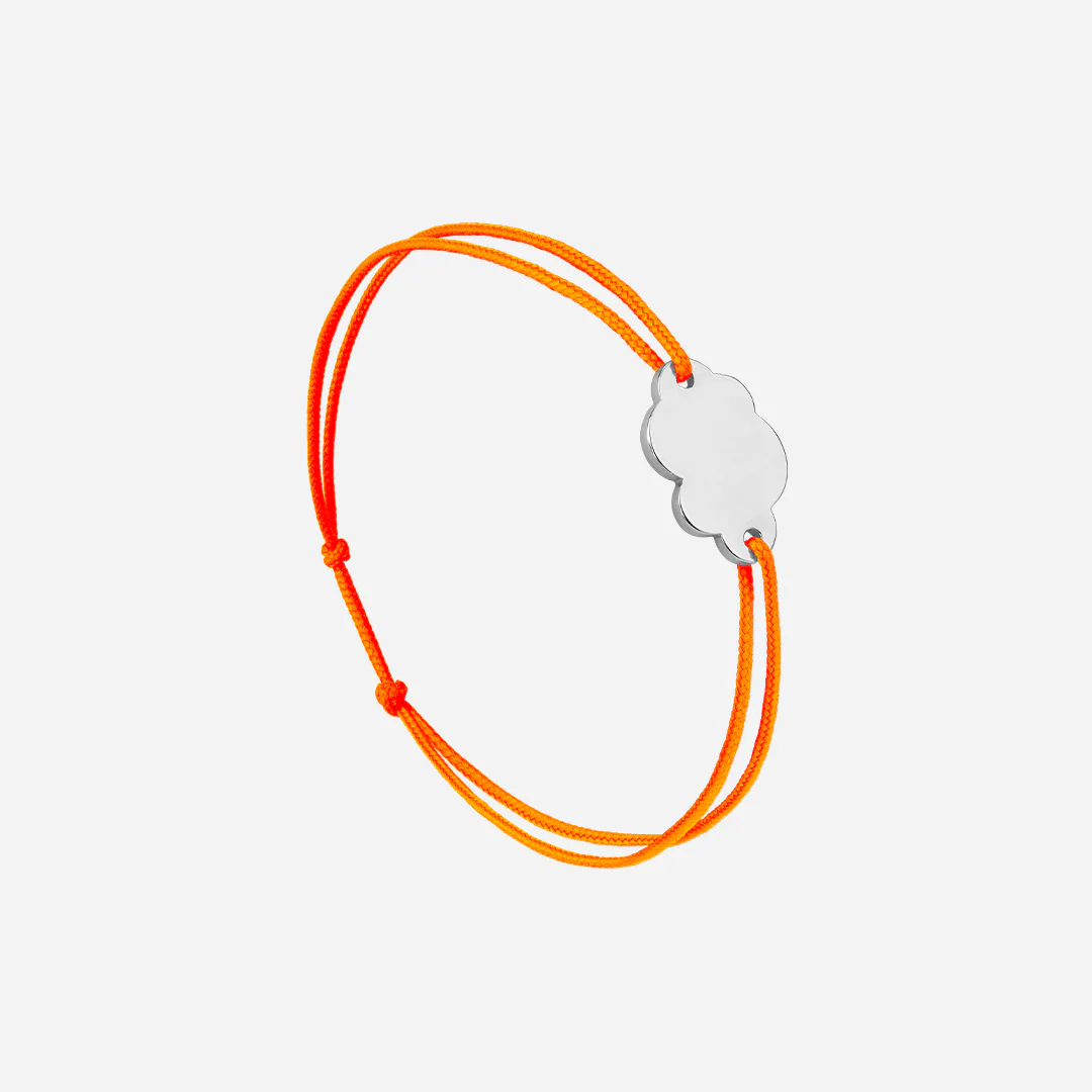Nuage orange plaqué argent