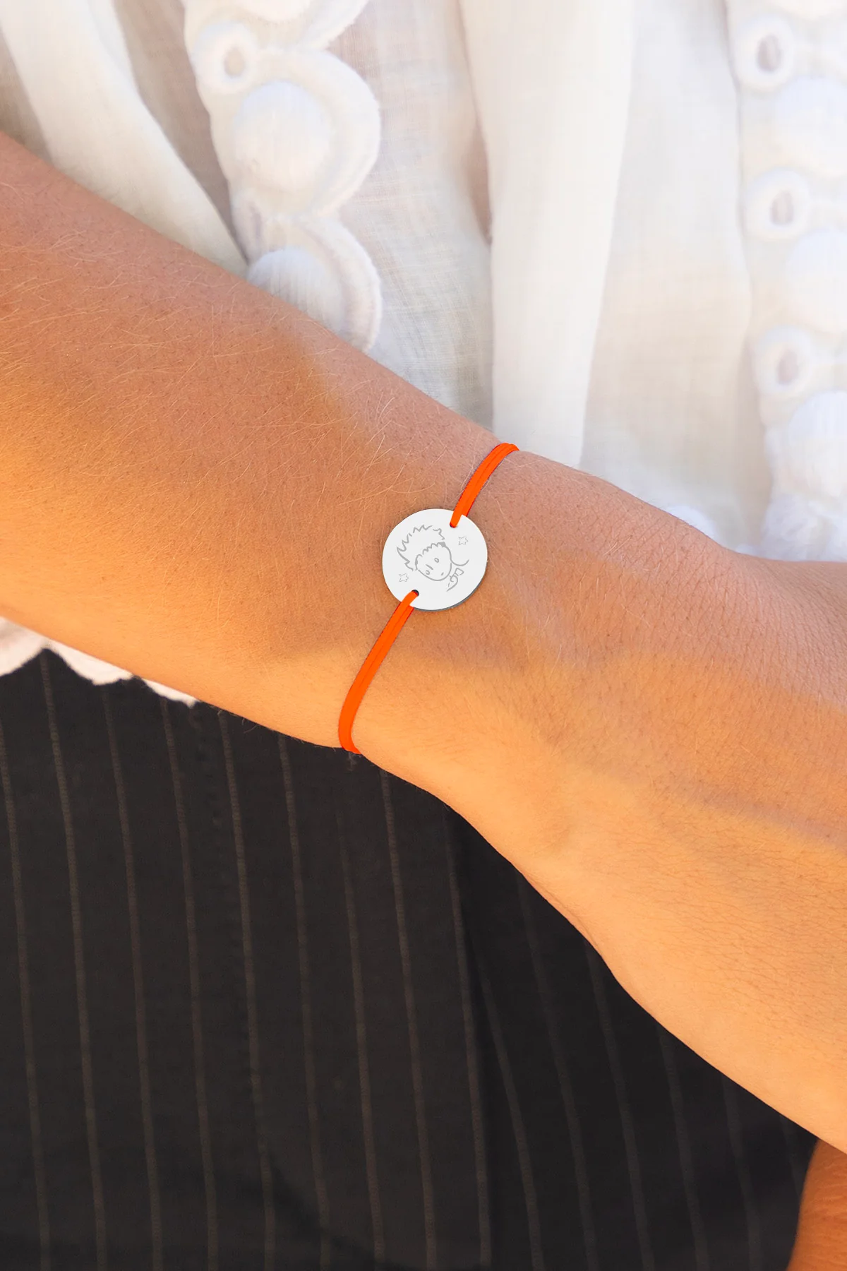 Portrait orange plaqué argent - Image 3